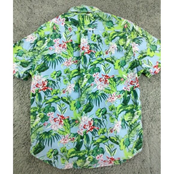 Polo Ralph Lauren Shirt Size L Multicolor Hawaiian Tropical Pattern Cotton - Picture 7 of 7